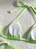 Splicing Wrinkled Pleated Bikinis 2025 High Cut Bikini Women Swimwear Female Swimsuit Two-pieces Bikini Set Bathing Suit Swim