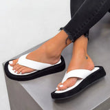 2026 New Arrivals Summer Fashion Black Flip Flops Flat Sandals Women Leisure White Slides Shoes Comfy Walking Beach Footwear