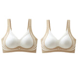 2Pcs/Set Non-wire Push-Up Bras Women's Anti-sagging Lift-up Bra Side Support Adjustable Straps No Show Plus Size Underwear M-4XL