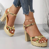 Summer Luxury Diamond Buckle Strap Women's Pumps Square Heel Solid Pumps Shoes Women Fashion Pu Platform High Heels Female