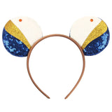 Disney Festival Party Cosplay Mouse Ears Headband 3.3" Ears Glitter Hairband Without Bow For Boys DIY Cartoon Hair Accessories