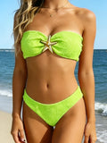2026 Bandeau Bikinis Starfish Swimsuit Women Sexy Padded Swimwear Female Solid Beachwear Bathers Bathing Swimming Swim Suit