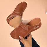 2026 Women Summer Lightweight Wedge Heel Mules Slippers Woman Plus Size Thick Sole Outdoor Sandals