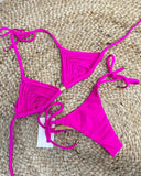 New Bandage Stripes Brazilian Bikini Swimwear Women's Swimsuit Two Piece Set Female Sexy Lace up Mujer Beachwear Summer