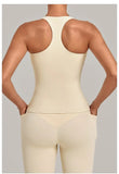 Women's Seamless Yoga Vest Sports Fitness Gym Beauty Back Top Nude Slim Fit Training Running Workout Vest