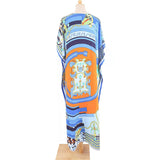 2026 New Colorful Kaftan Tunic Beach Dress Beach Wear Beachwear Beach Cover Up Cover-upsLoose Maxi Dress Female Women V4428