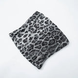 Sexy Chic Leopard Printed Corset Tops Women's Fashion Skinny Zip-up Sequins Crop Tops Strapless Night Club Outfit Streetwear