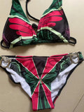 DEKA Print Bikini Set Women's Brazilian Angel Bandage Backless Swimsuit Push Up Swimwear Beachwear Female Bathing Suit Biqini