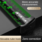 Self locking Steel Tape measure black Fluorescent tape 5M High precision Thickened Wear-resistant Fall resistant Measuring Tape