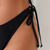 Womens Side Drawstring Swim Briefs Bikini Bottoms Summer Swimming Trunks Swimsuit Brazilian Bathing Suit Beach Shorts Beach Wear