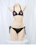 Japanese Anime Kawaii Cat Paw Micro Bikini Set for Women Girl Bandage Backless Mini Swimsuit Underwear Lingerie Bathing Suit