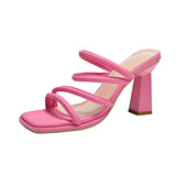 2026 Large Size Women's High Heel  Faionable Pink Outdoor Wear Casual High-heeled shoes