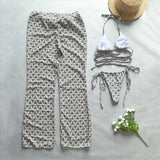 2025 Elegant Black Bikini Set with Transparent Bottoms Urban Style Beachwear White Wall Lightweight and Breathable Summer Beach