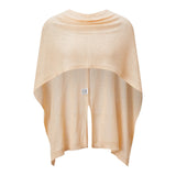 Womens See-through Knitted Cover-ups Poncho Solid Color Asymmetric Tops Cape for Daily Beach Shawl Summer Fall