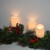 Flameless Cylindrical LED Candle Light, Waterproof Remote Control Battery Operated Night Lamp, Home Decoration