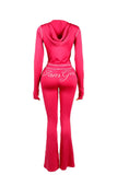 2026 New Women Ins Fashion Solid Color Sexy Straight Shoulder Contrast Stitch Long Sleeve 2 Piece Outfit
