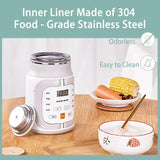 SUNATUR 600ml 700W Electric Cooker Multifunctional Rice Cooker Stew Pot Slow Cooker Mini Porridge Pot Portable Soup Pot