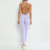 Backless Gym Jumpsuit Sport Overalls Women Nylon Yoga Workout Clothes for Women Fitness Clothing Gym Sets Womens Outfits