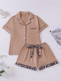 Women's Sleepwear 2026 New Summer Comfortable Pajamas Sets for Women Lapel Homewear Short Sleeve Shorts Set Pijamas Pajamas Set