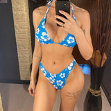 S - XL Sexy Floral Printed Brazilian Bikini Women Swimwear Female Swimsuit Two-pieces Bikini Set Bather Bathing Suit Swim V6475