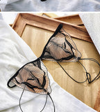 New French Style Lingerie Set Front Fastening Bra Non Padded Ultra Thin Elegant Lace Comfortable Summer Wear Women S-XL MOYISU