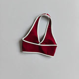 Shockproof Breathable Sports Bra Halter Neck Vest with Chest Pad for Gym Running Yoga Pilates Training Fitness Back Beauty