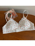 MOYISU Japanese Push Up Bra - Wireless Lace Bralette for Small Chest, Anti Sagging Comfort No Underwire Teens Slimming Lingerie