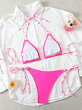 Triangle Halter Thong Bikinis 2026 Women Sexy Swimsuit Ring String Swimwear Female Bathers Bathing Swimming Swim Suit Beachwear