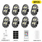 RGB LED Motorcycle Strobe light Car LED Flash Rechargeable Wireless Light Aircraft Airplane Helicopter Warning Lights Accessorie
