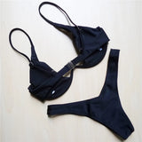 S - XL V-bar Underwired Bikini Female Swimsuit Women Swimwear Two-piece V shape Wire Bikini set Bather Bathing Suit Swim V439