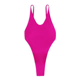 One-piece Bikini Women Sexy Monokini Sleeveless V-Neck Swimsuit Backless Design Figure-Enhancing Fit