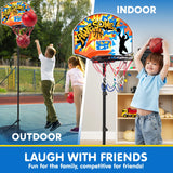 Joyfy Adjustable Kids Basketball Hoop With 4 Balls