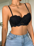 Women Floral Lace Bra Sexy Underwire Underwear Ladies Push Up Bras Female Comfortable Bra Half Cup Lace Lingerie