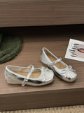 Butterfly-knot Women Ballet Mary Jane Shoes Fashion Mix Colors Internal Elevation Shoes Ladies Spring Autumn Concise Footwear