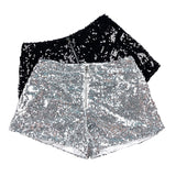 New Versatile Sequins High Waist Shorts Casual Shorts Bar Dance Performance Shorts Shine Zipper Sexy Pure Desire Nightclub XMWV