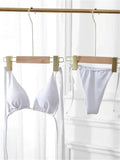 Sexy 12 Color Halter Mini Micro Thong Bikini Female Swimsuit Women Swimwear Two-pieces Bikini set Bather Bathing Suit Swim Lady