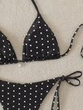 Triangle Halter Thong Bikinis 2026 Women Sexy Swimsuit Dot String Swimwear Female Bathers Bathing Swimming Swim Suit Beachwear