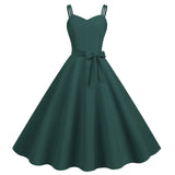 Womens Sleeveless Dress 1950s Housewife Evening Party Prom Dress Temperament Womens Dresses Female Holiday Loose Beach Dresses