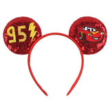 2025 New Style Mickey Minnie Ear Headband Sequin Bows Girl Adult Kids Halloween Party Cosplay Hair Accessories Princess Hairband