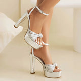 NASBAVI Womens Narrow Band Sandals Gold Platform Sandal 12cm Thick Sole High Heels Ladies Sandal Summer Gladiator Women Shoes 42