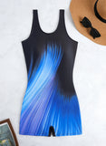 2026 Sporty Printed Slim Swimsuit Women One Piece Vintage Swimwear Female Sexy Bathers Bathing Swimming Swim Suit Beachwear XXL