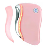 4 in 1 Electric Facial Scraping massager Heat Vibration Sculpting Tightening Tool Anti-Aging Wrinkles Eye Face Puffiness Relief