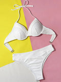 Underwired Bra Cup Bikinis High Waist Bikini Women Swimsuit Female Swimwear Two Pieces Bikini Set Push Up Bathing Suit Swim Lady