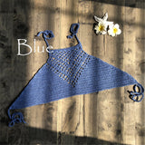 6 Colors Crochet Knitted Halter Bikini Top Female Swimsuit Women Swimwear Bather Bathing Suit Swim Hollow Out Beach Top V4192