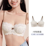 Full Bust French Lace Bralette Wireless Support for Women Plus Size Full Coverage T-Shirt Bra Anti Sagging Comfort MOYISU Sexy