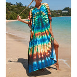 2026 New Colorful Kaftan Tunic Beach Dress Beach Wear Beachwear Beach Cover Up Cover-upsLoose Maxi Dress Female Women V4428