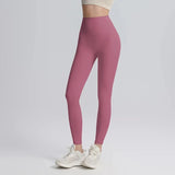 Women's High-Waist Yoga Exercise Pants Tight Fitting High Elasticity Gauntlet Line Nude Feeling Hip Lifting Gym Trousers