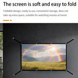 16: 9 portable foldable white soft screen, 60-150 inch high-definition wall mounted extended projection screen