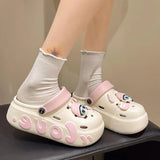 2026 New Women Fashion Clogs Cute DIY Charms Home Street Slippers For Female Summer Platform Shoes Soft EVA Girls Leisure Sandal