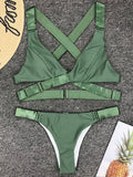 Sexy Adjustable Buckle Bandage Vevlet Bikini 2026 Women Swimsuit Female Bikinis Swimwear Two Pieces Bikini set Bathing Suit Swim